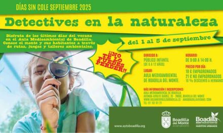 El Aula Medioambiental ofrece Detectives en la naturaleza para los días sin cole de septiembre