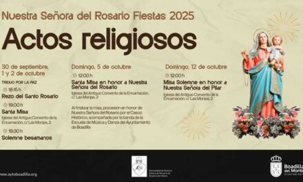 Los actos religiosos de las fiestas patronales incluirán un triduo por la paz, dos misas solemnes y la procesión