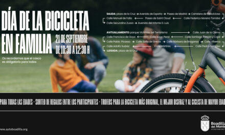 El Día de la Bicicleta en Familia se celebrará el próximo domingo, 21 de septiembre
