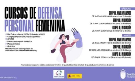 El Ayuntamiento abre el plazo de inscripción para los cursos gratuitos de defensa personal femenina