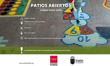 Boadilla se suma a la iniciativa Patios Abiertos de la Comunidad de Madrid, para alumnos de 3 a 12 años