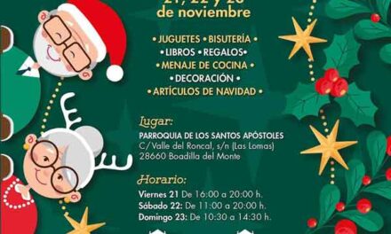 La Asociación Boadilla Solidaria organiza un rastrillo benéfico los días 21, 22 y 23 de noviembre
