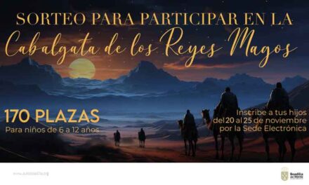 Del 20 al 25 de noviembre se puede realizar la inscripción para el sorteo de participación en la Cabalgata de Reyes