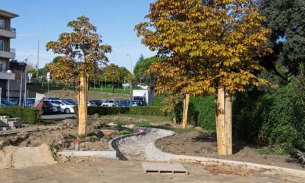 Avanzan las obras de remodelación del parque Virgen del Pilar, en el casco histórico
