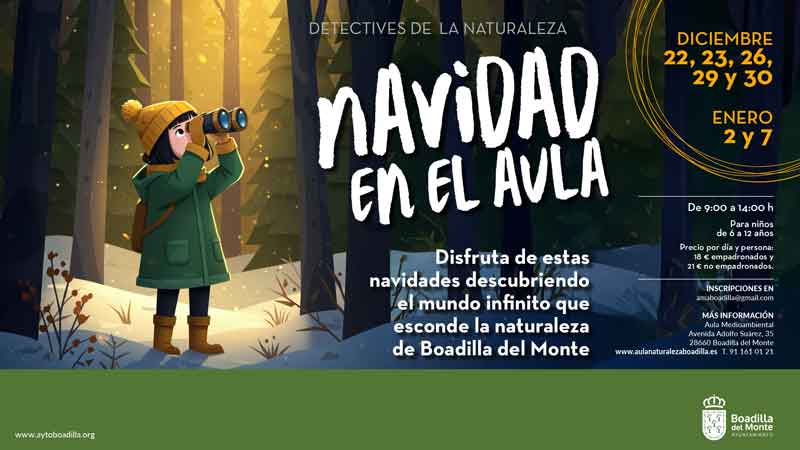 El Aula Medioambiental ofrece el programa Días sin Cole durante la Navidad