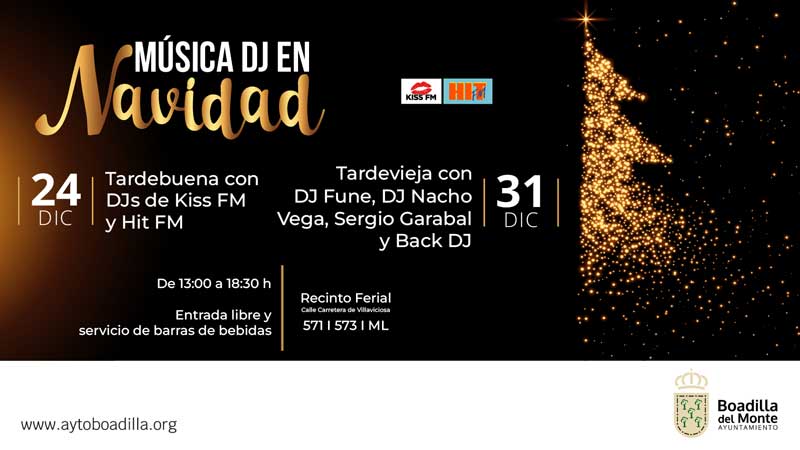 Boadilla propone la celebración de la Tardebuena y la Tardevieja en el Recinto Ferial