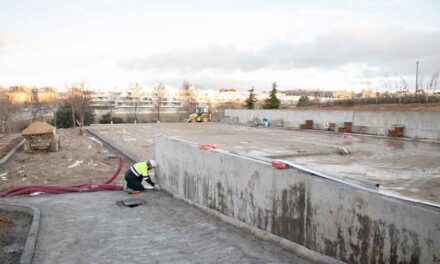 Avanzan las obras de la zona deportiva con skatepark en la zona de Valenoso