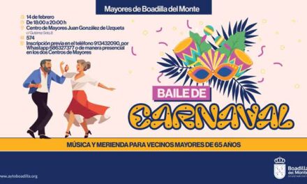 Los mayores de Boadilla tendrán un Baile de Carnaval el 14 de febrero en el centro Juan González de Uzqueta