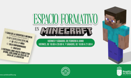 La Concejalía de Juventud ofrece un espacio formativo y lúdico en Minecraft para jóvenes de 12 a 17 años