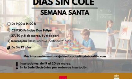 Abierta la inscripción para los Días sin Cole que se ofrecerán en Semana Santa