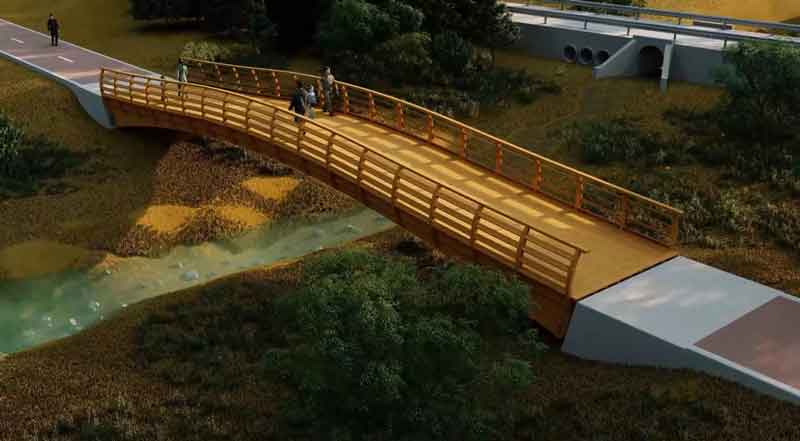 Una nueva pasarela conectará, sobre el arroyo Valenoso, el carril bici existente con la avda. Víctimas del Terrorismo