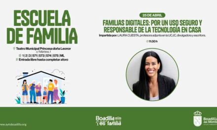 La Escuela de Familia ofrece el próximo 25 de abril una charla sobre el uso responsable de la tecnología en casa
