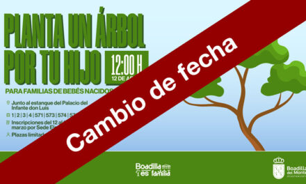 La plantación de árboles en homenaje a los niños nacidos en 2025 se aplaza al 19 de abril por previsión de lluvia