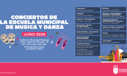 El Auditorio Municipal Raphael acogerá en junio los conciertos de fin de curso de la Escuela de Música y Danza