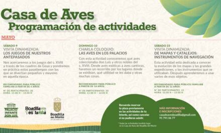La Casa de Aves ofrece en mayo tres actividades gratuitas dirigidas a un público familiar