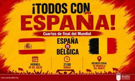 El Ayuntamiento retransmitirá el partido de cuartos de final España- Bélgica el próximo viernes en el Recinto Ferial