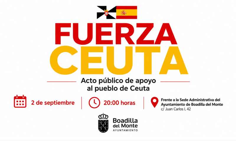 Boadilla celebrará el próximo 2 de septiembre un acto público de apoyo al pueblo de Ceuta
