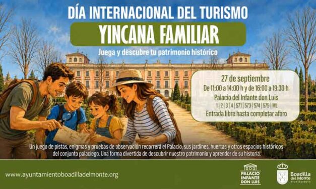 Boadilla celebrará el Día Internacional del Turismo con una yincana familiar en el Palacio del Infante D. Luis