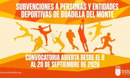 Abierto el plazo para solicitar las ayudas económicas para el deporte en Boadilla correspondientes a 2026