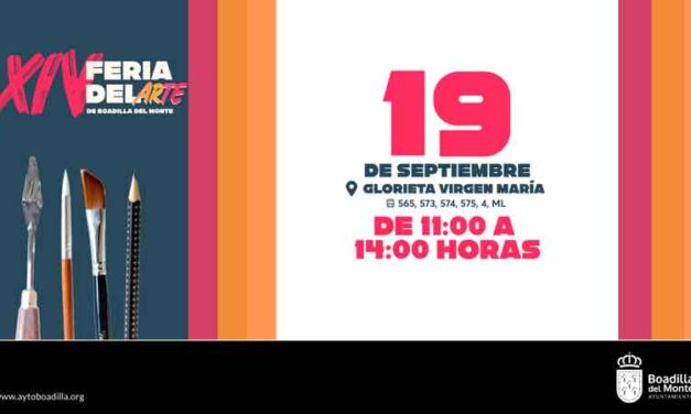 La XIV Feria del Arte se celebrará el próximo sábado 19 en la glorieta Virgen María