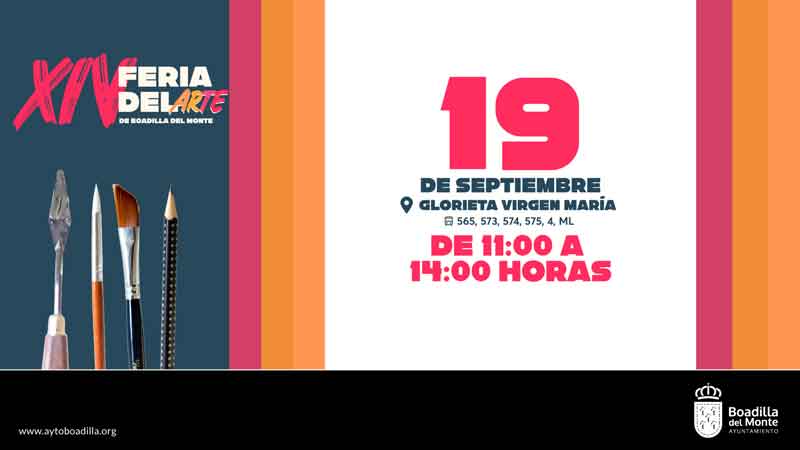 La XIV Feria del Arte se celebrará el próximo sábado 19 en la glorieta Virgen María