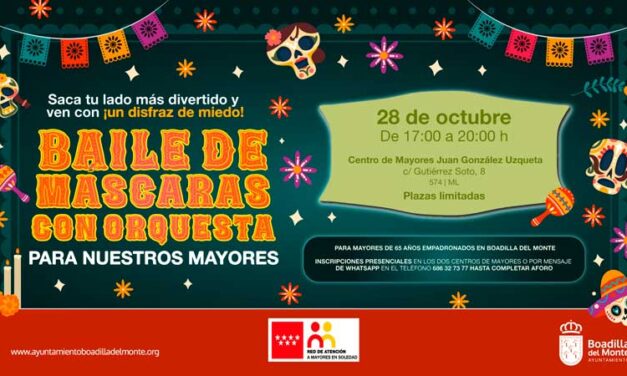 Boadilla organiza un Baile de Máscaras con orquesta para los mayores del municipio