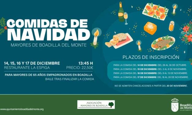 Abierta la inscripción para la primera de las comidas navideñas de mayores