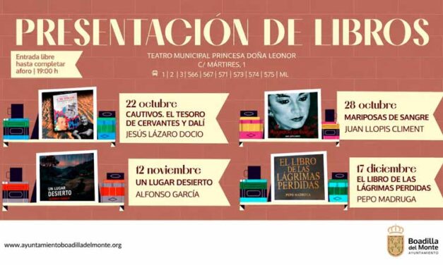 Boadilla acoge cuatro presentaciones de libros entre octubre y diciembre